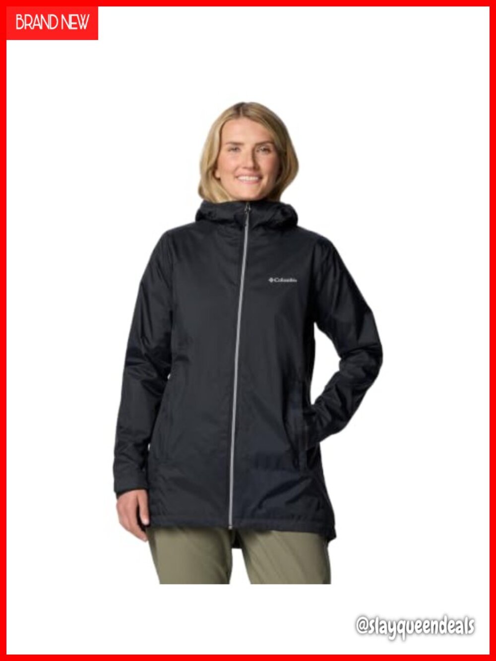 Columbia Switchback II Lined Long Rain Jacket Hooded